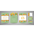botanical wedding invitation card save date vector image vector image