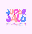 bright poster super sale playful font vector image