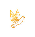 dove logo icon abstract flying elegant vector image