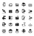 pack networking glyph icons vector image
