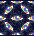 seamless pattern with rainbow colored eyes flag vector image vector image