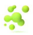 3d abstract blobs set vector image vector image