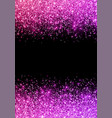 holiday flyer pink violet border glitter on black vector image vector image