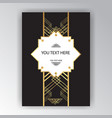 art deco page template vector image