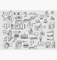 business doodles office development investment vector image