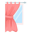 home textile window curtains or drapery house vector image vector image