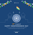 banner design of 15th august independence day vector image