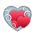 cartoon paper heart vector image