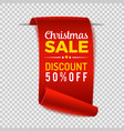 christmas sale paper banner vector image vector image