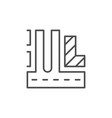 street plan line outline icon vector image