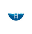 water pool and logo design vector image vector image