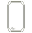 blank label frame template with elegant decorative vector image vector image