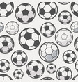 monochrome soccer balls background football vector image vector image