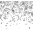 abstract pattern of falling snowflakes vector image