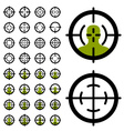 gun crosshair sight symbols vector image