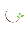 organic leaf logo vector image vector image