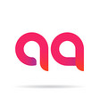 a and q letter signs vector image