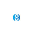 dna chain health sign logo vector image
