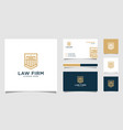 law firm shield logo design vector image