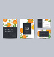 botanical wedding invitation card save date vector image vector image