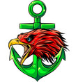 head eagle with anchor vector image