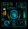 hud interface radar composition vector image