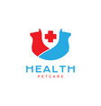 medical cross hospital clinic healthcare pets cat vector image vector image