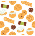 seamless pattern with traditional swedish sweets vector image vector image