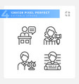 trial process participants pixel perfect linear vector image vector image