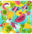 tropical summer pattern bright fruits and berries vector image
