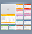 calendar 2017 print template design vector image vector image