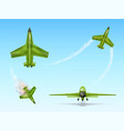 camouflage aircraft fighter jet downed aviation vector image