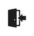 door black icon exit button vector image vector image