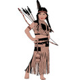 little indian girl vector image vector image