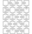 puzzle with separate pieces vector image