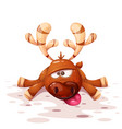 cute funny crazy cartoon deer vector image