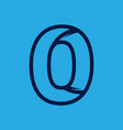initial letter o minimalism logo template vector image vector image