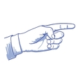 pointing hand vector image