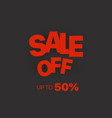 sale banner template off up to 50 percent vector image