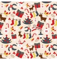 seamless christmas traditional pattern new year vector image vector image