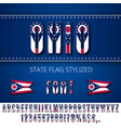 usa state font vector image