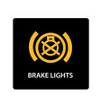 warning dashboard car icon brake lights vector image vector image