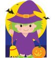 witch kid vector image