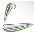 flying baseball ball vector image vector image