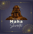 happy maha shivratri banner design vector image vector image