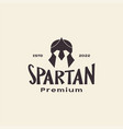 vintage simple spartan helm logo design graphic vector image