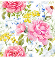 watercolor rose seamless pattern vector image vector image