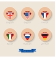 concept of learning languages vector image vector image