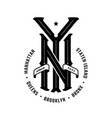 new york city emblem vintage style vector image