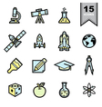 science icons set eps 10 vector image vector image